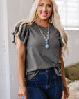 Yasmin Layered Ruffle Short Sleeve Top