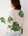 Floral Wide Long Sleeve Sweater
