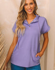 Mariam Short Sleeve Kangaroo Hoodie