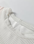 Louise Color Block Corded Long Sleeve Top