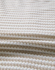 Stripe Ribbed Trim Drop Shoulder Top