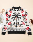 Selene Print Front Knit Cardigan