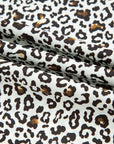 Plus Size Leopard Half-Button Collared Puff Sleeve Dress