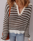 Paris Collared Pullover Chic Sweater