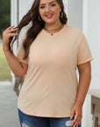 Solid Short Sleeve Crew Neck Tee