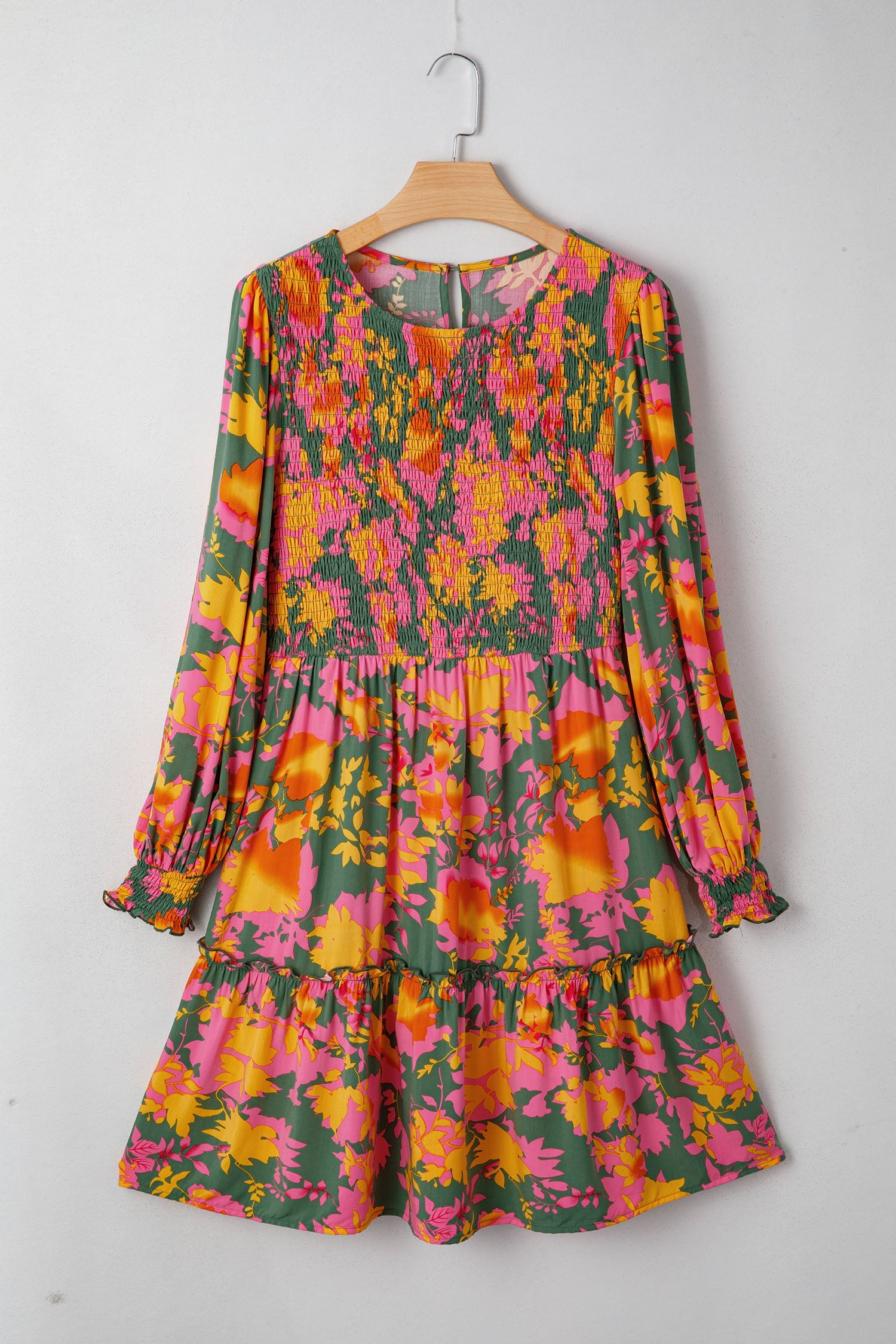 Anna Smocked Ruffled Mini Dress