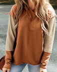 Daphne Sleeves Patchwork Colorblock Hoodie