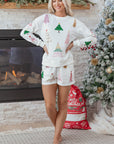 Zacara Stripe Christmas Tree Long Sleeve Top