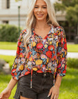Amara Puff Sleeve Tied Blouse