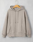 Promise Textured Baggy Solid Hoodie