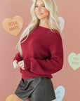 Rosalina Backless Drop Shoulder Sweater