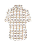 White Aztec Men's Polo Style Shirt
