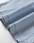 Stripe Chambray Tied Elastic Waist Trousers