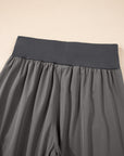 Solid Elastic High Waist Pocketed Cargo Jogger Pants