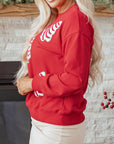Ellayara Patched Dropped Shoulder Sweatshirt