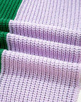 Colorblock Textured Knit Drop Shoulder Sweater
