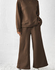 Textured Top and Pants Set