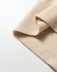 Colorblock Ribbed Knit Long Sleeve Sweater