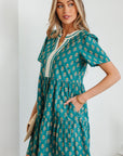 Clover Short Sleeve Floral Dress