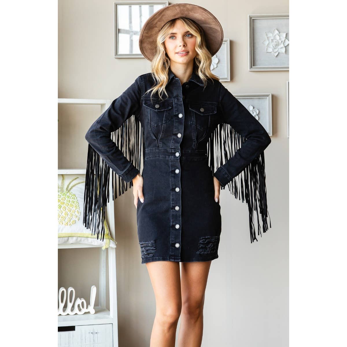 Fringe Western Mini Dress