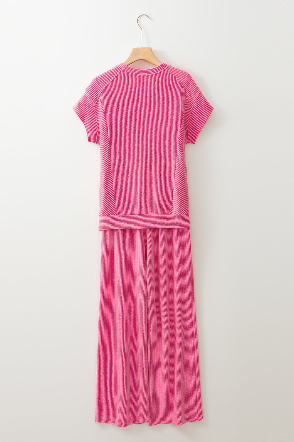 Leilany Corded Knit Short Sleeve Set