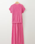 Leilany Corded Knit Short Sleeve Set