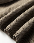 Solid Textured Knit Open-Front Sweater Cardigan
