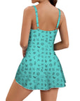 Baha Ranch Cattle Brands Skirted Swimsuit