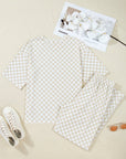 Checker Short Sleeve Tee & Lounge Pant Set