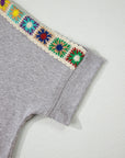Crochet Trim Dolman Sleeve T-Shirt