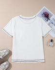 Horseshoe Embroidered Patch Pocket Tee