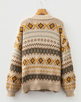 Hana Pattern Knitted Cardigan Sweater