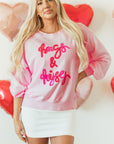 Emery Embroidered Raglan Sleeve Sweatshirt