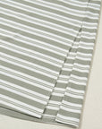 Stripe Collared V-Neck Short Sleeve Midi Dress