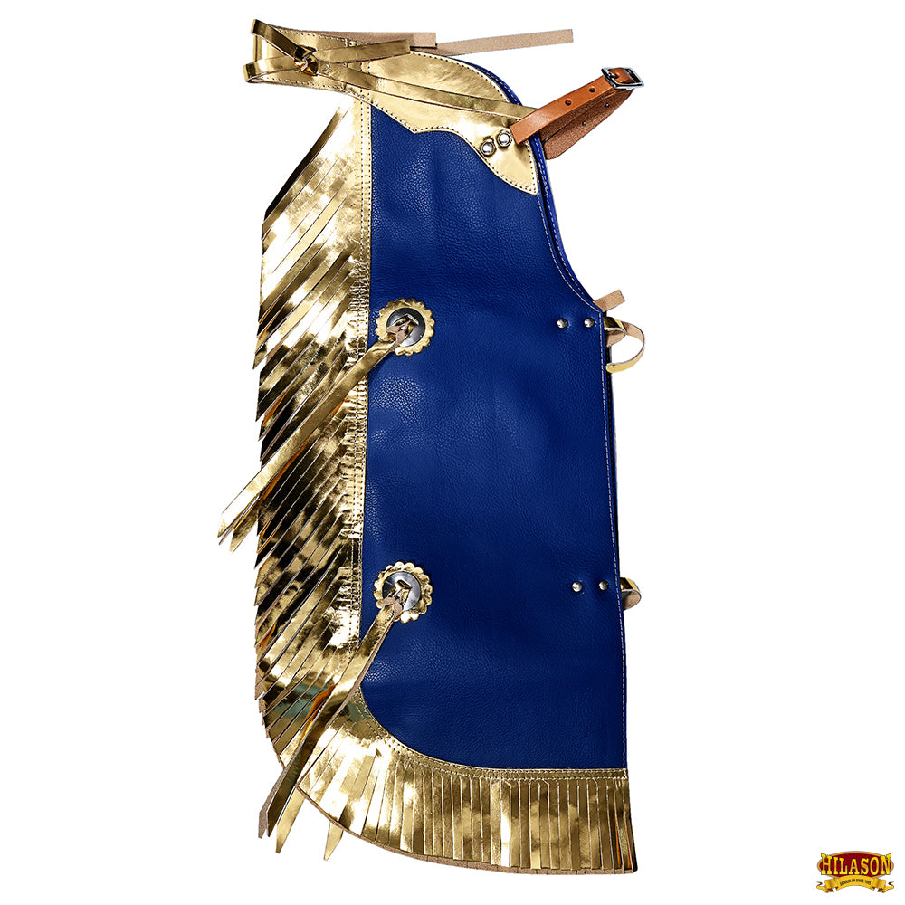 Hilason Junior Youth Bull Riding Pro Rodeo Leather Protective Vest Chaps
