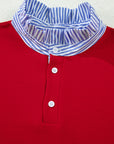Stripe Collar Bow Tie Sweatshirt and Shorts Set