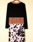 Madison Patchwork Open Front Cardigan