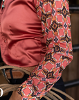 PECOS PEACH SATIN MESH PERFORMANCE RODEO SHIRT