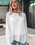 Gwen Sleeve Dolman Blouse Long Sleeve Top