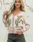 Paulina Desert Cactus Front Sweater