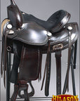 HILASON Western Horse Saddle American Leather Treeless Trail Pleasure | Barrel for Horses