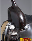 HILASON Western Horse Saddle American Leather Treeless Trail Pleasure | Barrel for Horses