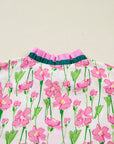 Elyse Ruffled Short Sleeve Blouse