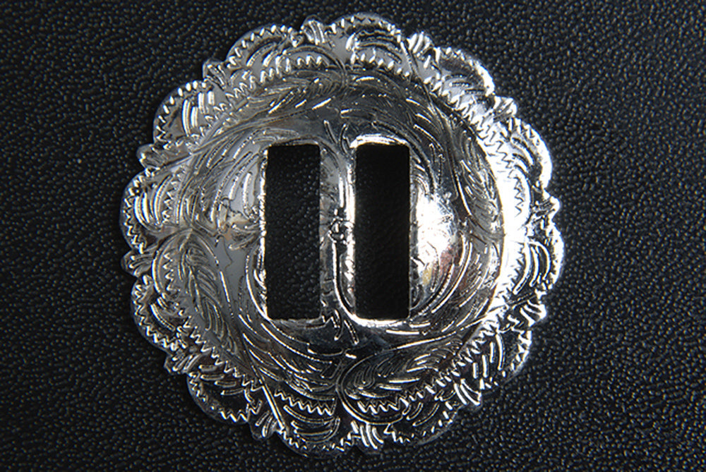 1.25 Inch HILASON Western Screw Back Concho Bright Silver Sadlde Saddle &amp; Tack