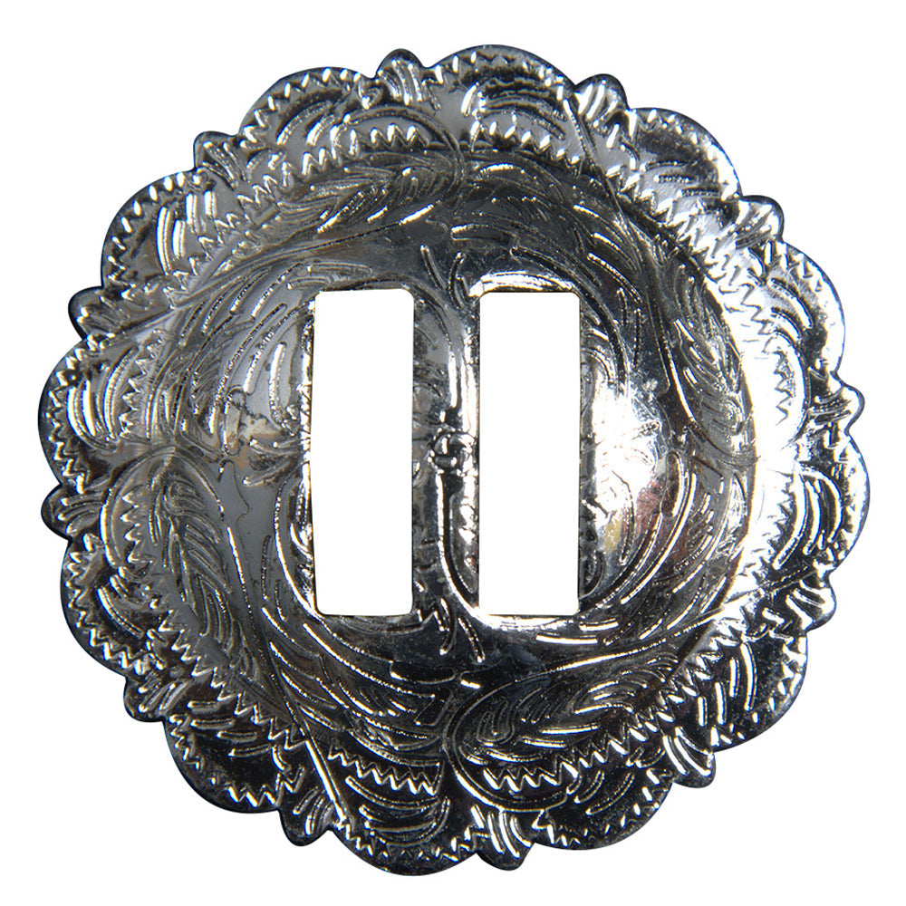 1.25 Inch HILASON Western Screw Back Concho Bright Silver Sadlde Saddle &amp; Tack