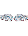 Western Screw Back Concho Angel Wings Bling Nickel Plated Saddle Cowgirl