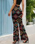 Baha Ranch Colorful Aztec Flare Pants
