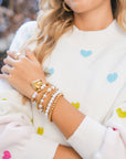 April Pearl Beading Multilayer Bracelet