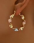 Julieta Plated alloy Hoop Earrings