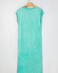 Mineral Wash Pocketed T-shirt Maxi Dress
